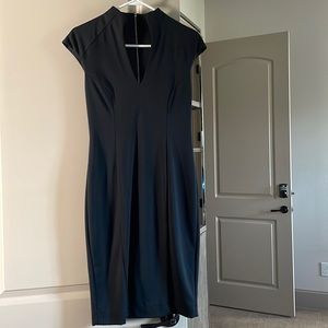 Bebe Cocktail Party black V-neck pencil dress Size S/P